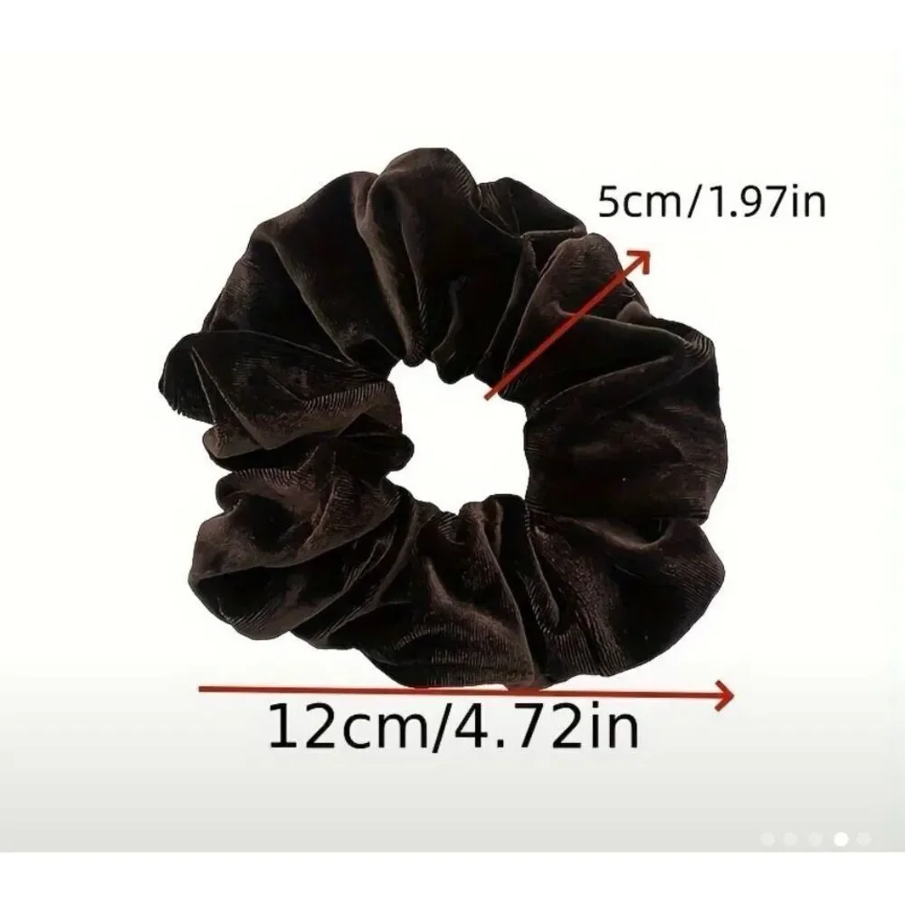 Luxe Neutral Velvet Oversized Scrunchie Set (4-Piece)